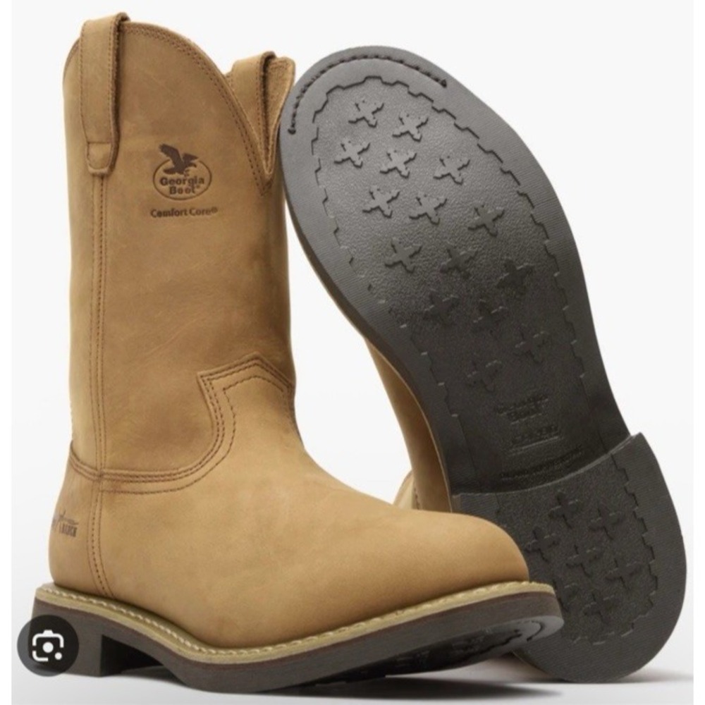 Georgia Boot Carbo-Tec Wellington Farm Ranch Pull-On Boots G5814 Men's Size 11D